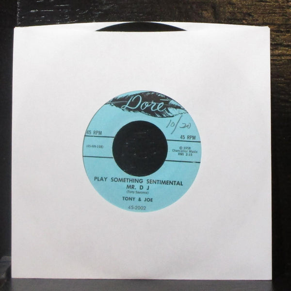 Tony & Joe - Where Can You Be 7" VG+ Vinyl 45 Dore 45-2002 USA 1958 - Shuga Records