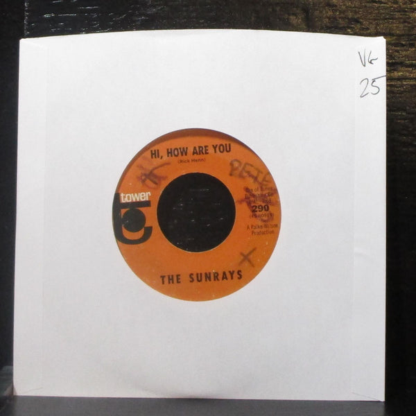 Sunrays - Hi, How Are You / Just 'Round The River Bend 7" VG Vinyl 45 Tower 290 - Shuga Records