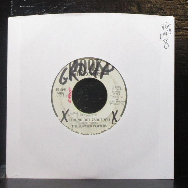 Berwick Players - I Found Out About You / Images 7" VG Promo Vinyl 45 Look 5008 - Shuga Records