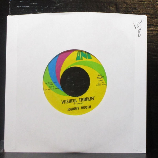 Johnny Booth - Wishful Thinkin' / I Think I Can 7" VG+ Vinyl 45 UNI 55007 USA - Shuga Records
