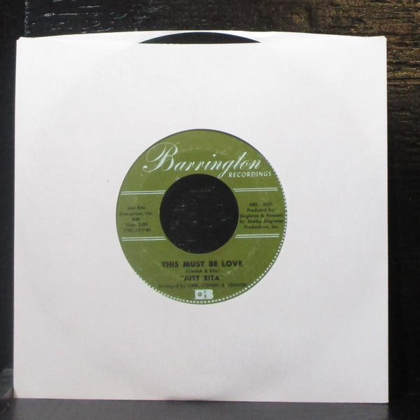 Just Rita - Lullabye / This Must Be Love 7" VG+ Vinyl 45 Barrington ABR-5001 USA - Shuga Records