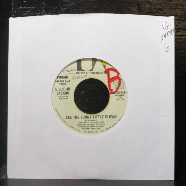 Billie Jo Spears - See The Funny Little Clown 7" VG Promo Vinyl 45 UA-XW549-X - Shuga Records