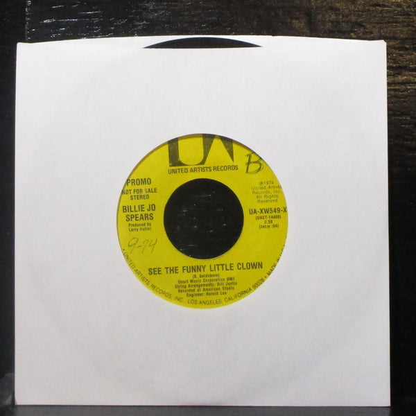 Billie Jo Spears - See The Funny Little Clown 7" VG Promo Vinyl 45 UA-XW549-X - Shuga Records