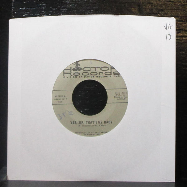 Unknown Artist - Yes, Sir That's My Baby / Baby Face 7" VG Vinyl 45 Hoctor 1971 - Shuga Records
