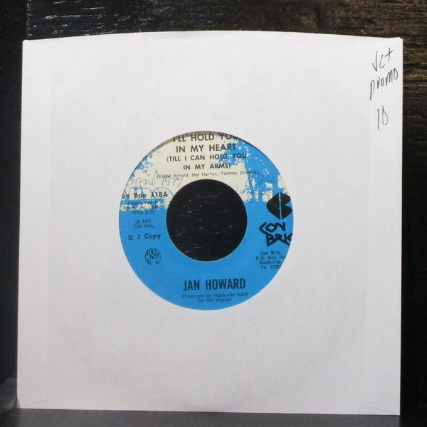 Jan Howard - I'll Hold You In My Heart 7" VG+ Promo Vinyl 45 Con Brio 118 USA - Shuga Records