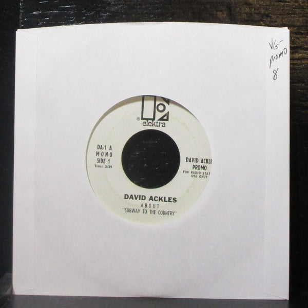 David Ackles - Subway To The Country 7" VG- Promo Vinyl 45 Elektra DA-1 USA 1969 - Shuga Records