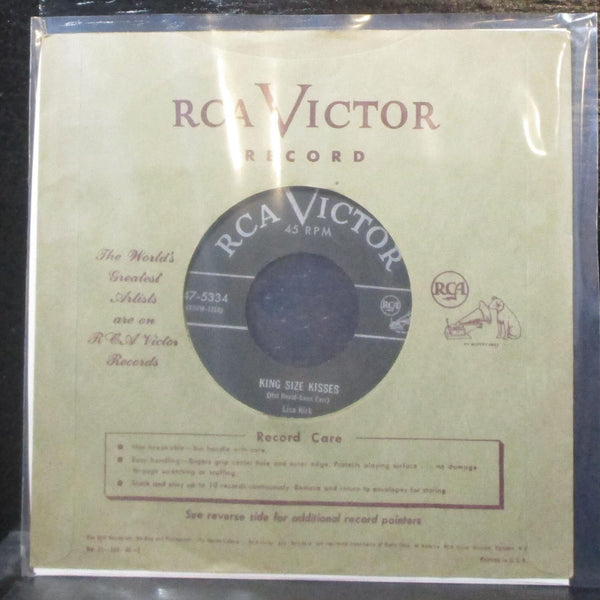 Lisa Kirk - King Size Kisses / Do Me A Favor 7" VG- Vinyl 45 RCA 47-5334 USA - Shuga Records