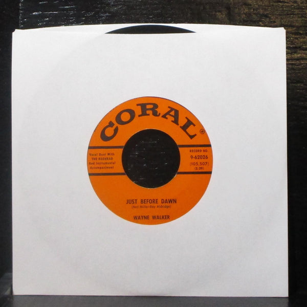 Wayne Walker - After The Boy Gets The Girl / Just Before Dawn 7" VG+ Vinyl 45 - Shuga Records
