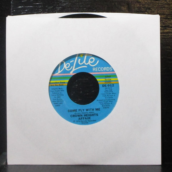 Crown Heights Affair - Dance Lady Dance 7" VG+ Promo Vinyl 45 De-Lite DE-912 USA - Shuga Records