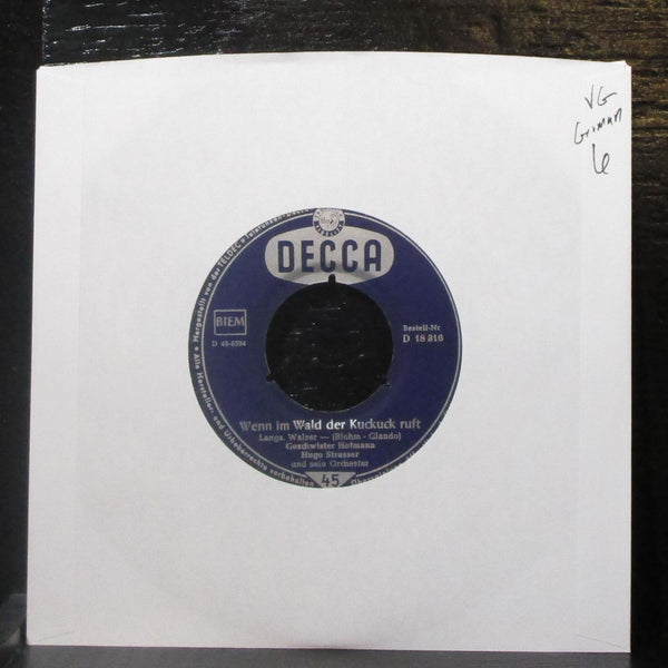 Geschwister Hofmann - Wenn Im Wald Der Kuckuck Ruft 7" VG Vinyl 45 Decca Germany - Shuga Records