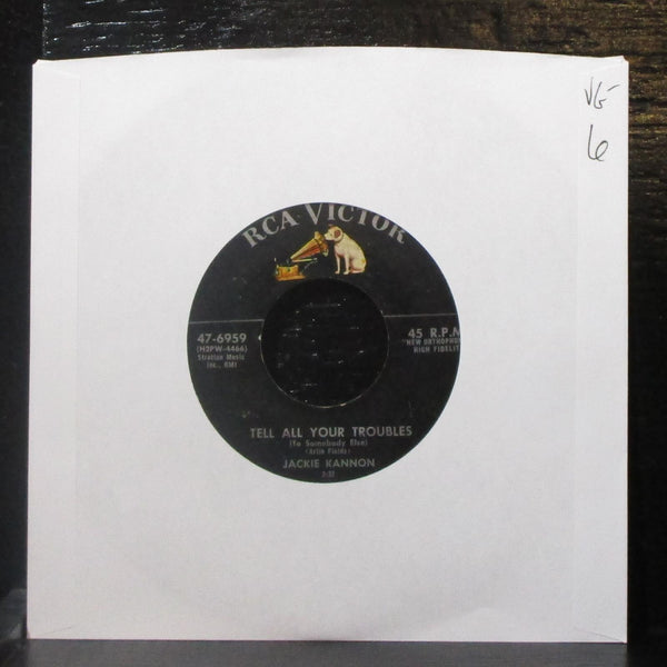 Jackie Kannon - Tell All Your Troubles / 7" VG- Vinyl 45 RCA 47-6959 RCA USA - Shuga Records