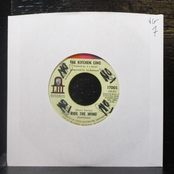 The Kitchen Cinq - Ride The Wind / If You Think 7" VG Vinyl 45 LHI 17005 USA - Shuga Records