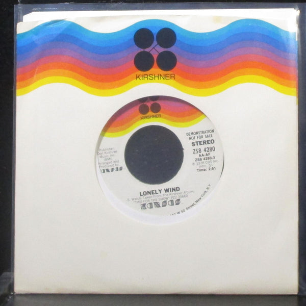 Kansas - Lonely Wind 7" Mint- Promo Vinyl 45 Kirshner ZS8 4280 USA 1978 - Shuga Records