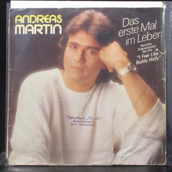 Andreas Martin - Das Erste Mal Im Leben (I Feel Like Buddy Holly) 7" VG Vinyl 45 - Shuga Records