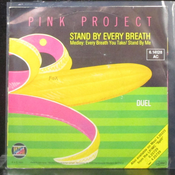 Pink Project - Stand By Every Breath 7" VG+ Vinyl 45 Ultraphonic Germany 1984 - Shuga Records