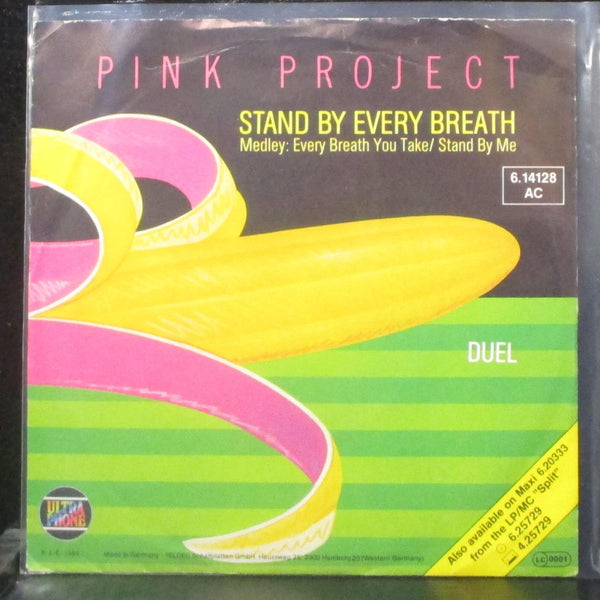 Pink Project - Stand By Every Breath 7" VG+ Vinyl 45 Ultraphonic Germany 1984 - Shuga Records