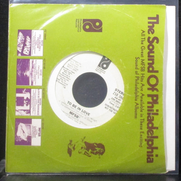 MFSB - To Be In Love 7" VG+ Promo Vinyl 45 Philadelphia International ZS8 3663 - Shuga Records