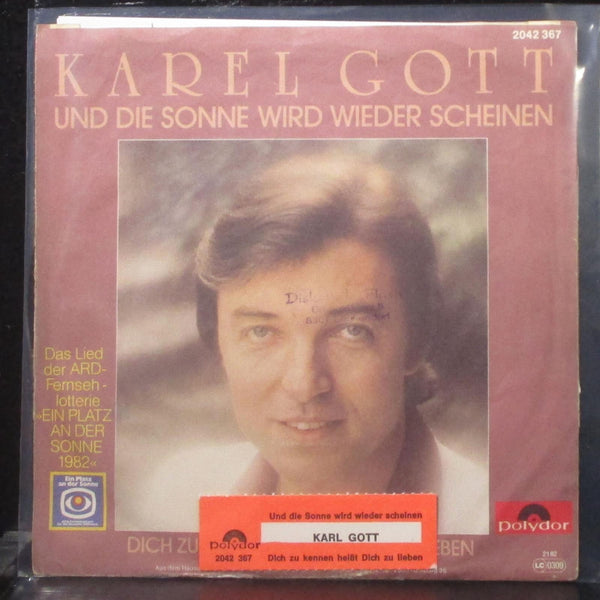 Karel Gott - Und Die Sonne Wird Wieder Scheinen 7" VG+ Vinyl 45 Polydor Germany - Shuga Records