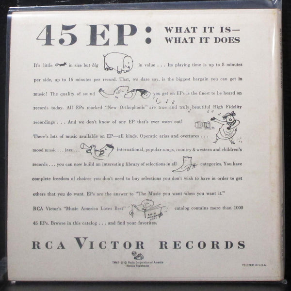 The Melachrino Strings - Music For Reading EP 2x7" Mint- Vinyl 45 RCA EPB 1002 - Shuga Records