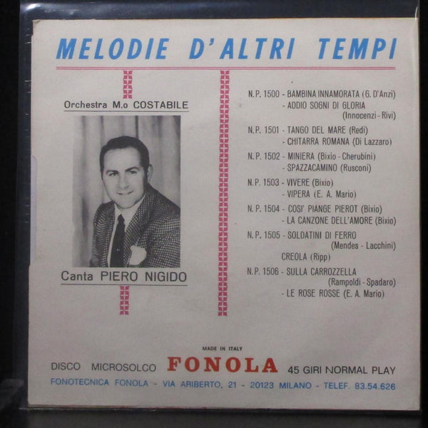 Piero Nigido - Chitarra Romana / Tango Del Mare 7" Mint- Vinyl 45 Fonola Italy - Shuga Records