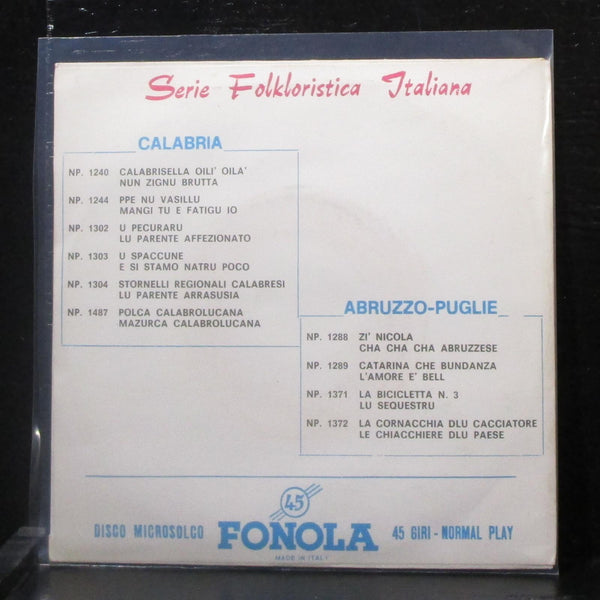 Gianni Arnone & Matilde Venneri - Calabria 7" Mint- Vinyl 45 Fonola 1302 Italy - Shuga Records