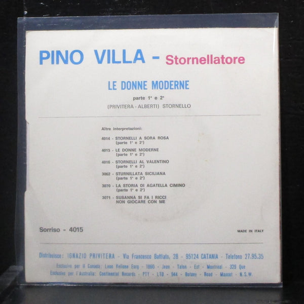 Pino Villa - Le Donne Moderne 7" VG+ Vinyl 45 Sorriso 4015 Italy - Shuga Records