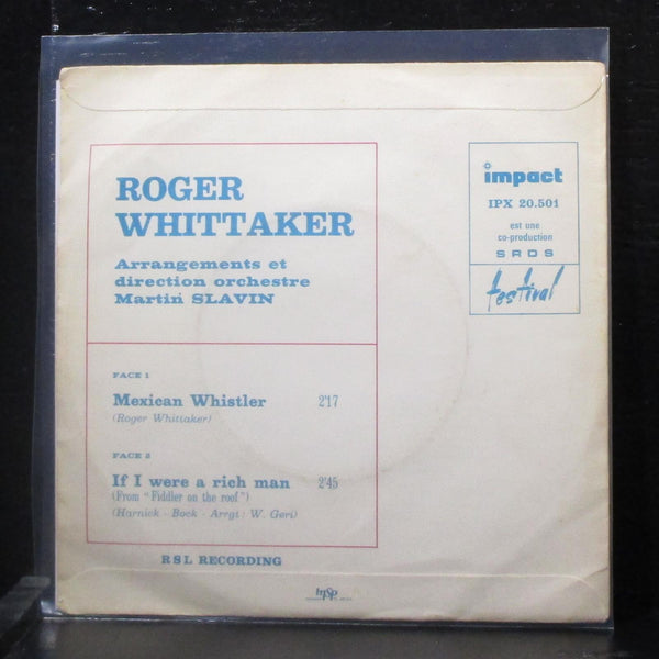 Roger Whittaker - Mexican Whistler / If I Were A Rich Man 7" VG+ Vinyl 45 France - Shuga Records