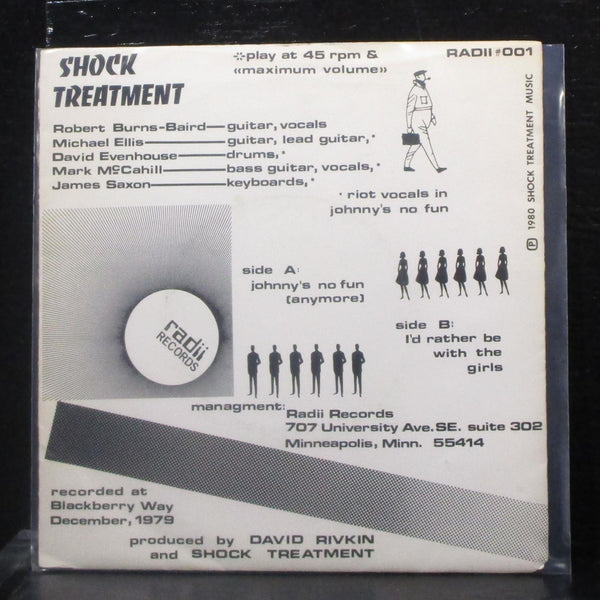 Shock Treatment - Johnny's No Fun / I'd Rather Be With The Girls 7" VG+ Vinyl 45 - Shuga Records