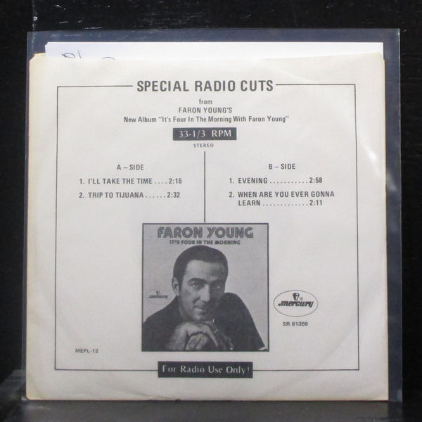 Faron Young - Special Radio Cuts EP 7" Mint- Promo Vinyl 33 Mercury MEPL-12 USA - Shuga Records