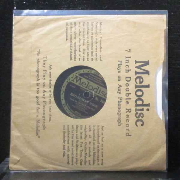 George Beaver - Old Pal / Broadway Rose 7" VG+ Vinyl 78 Melodisc 760 USA 1920 - Shuga Records