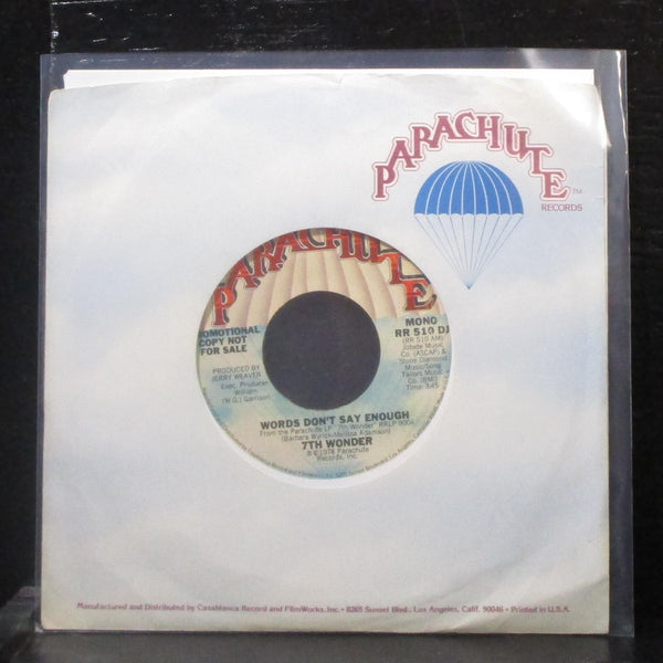 7th Wonder - Words Don't Say Enough 7" Mint- Promo Vinyl 45 Parachute RR 510 DJ - Shuga Records