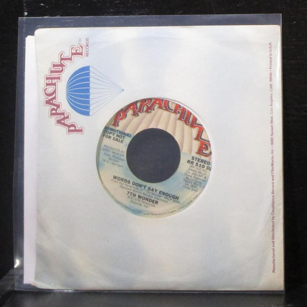 7th Wonder - Words Don't Say Enough 7" Mint- Promo Vinyl 45 Parachute RR 510 DJ - Shuga Records