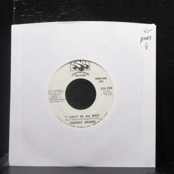 Johnny Adams - I Can't Be All Bad 7" VG Promo Vinyl 45 SSS-780 USA 1969 - Shuga Records