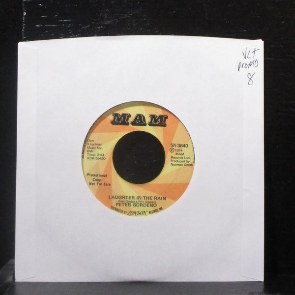 Peter Gordeno - One Is One / Laughter In The Rain 7" VG+ Promo Vinyl 45 MAM 1974 - Shuga Records