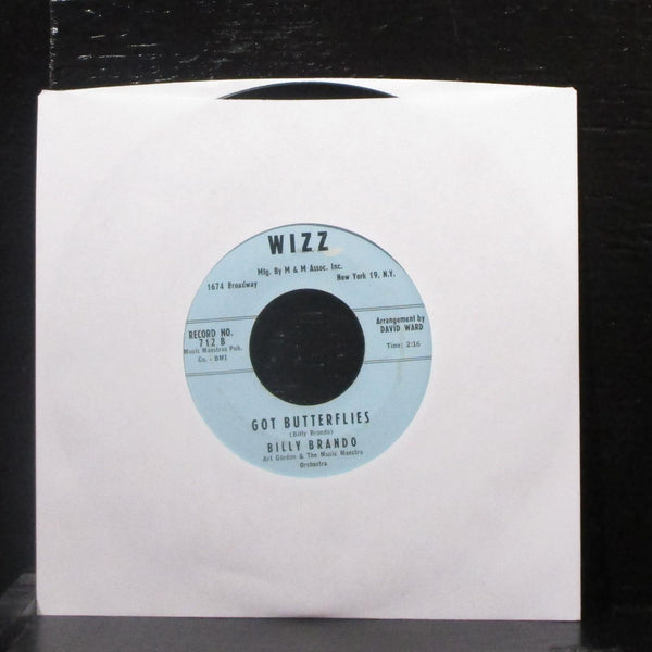 Billy Brando - Magic Record / Got Butterflies 7" VG Vinyl 45 Wizz 712 USA 1958 - Shuga Records