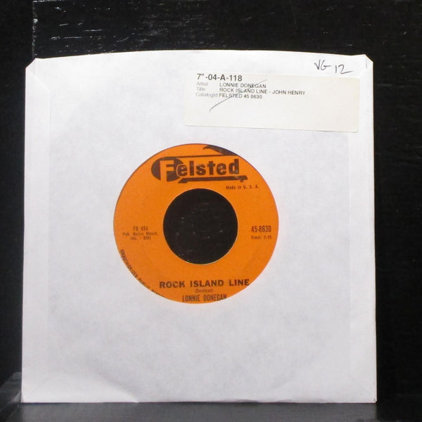Lonnie Donegan - Rock Island Line / John Henry 7" VG Vinyl 45 Felsted 45-8630 - Shuga Records