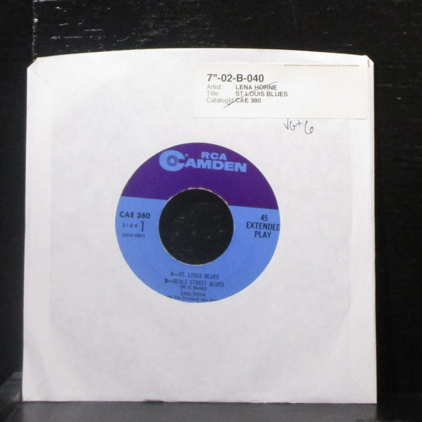 Lena Horne - Lena Horne Sings The Blues EP 7" VG+ Vinyl 45 RCA Camden CAE 380 - Shuga Records