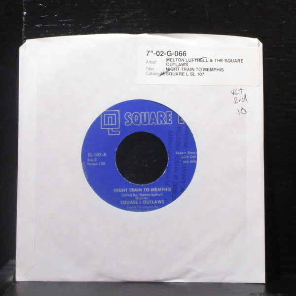 Melton Luttrell & Square L Outlaws - Night Train To Memphis 7" VG+ Red Vinyl 45 - Shuga Records