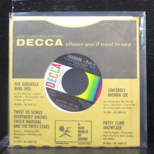 Quartette Trs Bien - Charade 7" Mint- Vinyl 45 Decca 31661 USA 1964 - Shuga Records