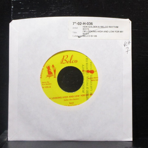 Ken Golden - I'm Looking High & Low For My Baby 7" VG+ Vinyl 45 Belco B-105 USA - Shuga Records