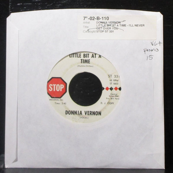 Donnia Vernon - Little Bit At A Time 7" VG+ Promo Vinyl 45 Stop ST 331 USA - Shuga Records