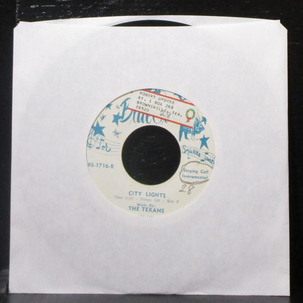 Sal Fanara & The Texans - City Lights 7" VG+ Vinyl 45 Blue Star BS-1716 USA - Shuga Records