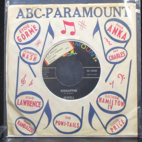 Jewel & The Rubies - Kidnapper / A Thrill 7" VG Vinyl 45-10485 ABC USA 1963 - Shuga Records
