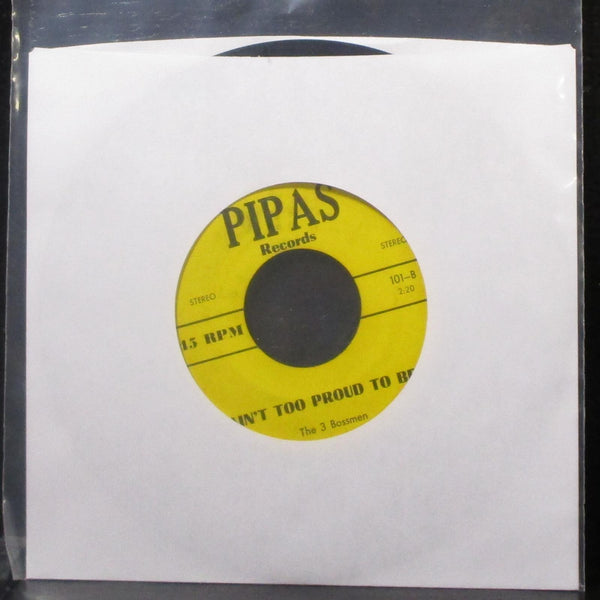 The 3 Bossmen - Under The Boardwalk / Ain't Too Proud To Beg 7" VG- Vinyl 45 - Shuga Records