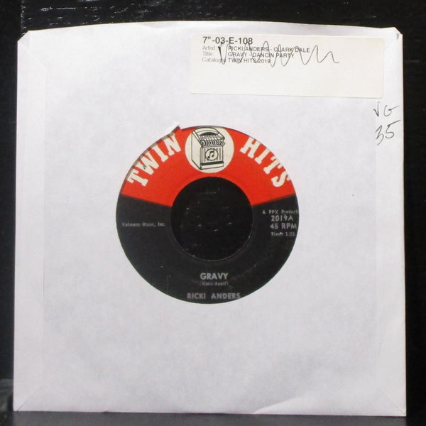 Ricki Anders / Clark Dale - Gravy / Dancin' Party 7" VG Vinyl 45 Twin Hits 2019 - Shuga Records