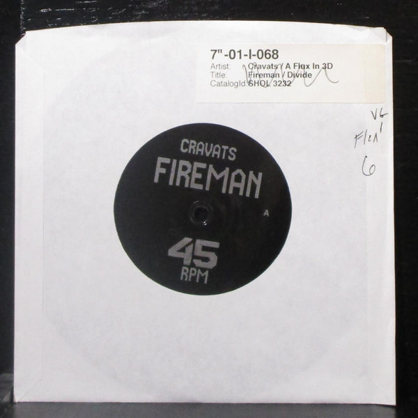 Cravats / A Flux In 3D - Fireman / Divide 7" VG Vinyl 45 Vinyl Magazine 1982 - Shuga Records