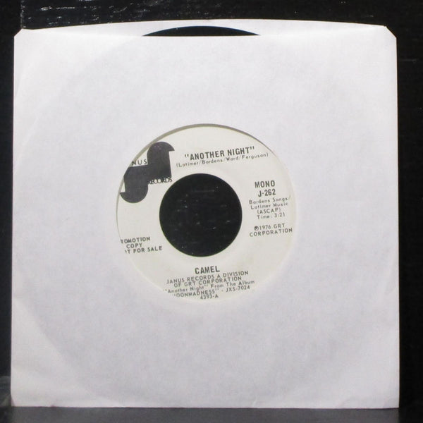 Camel - Another Night 7" VG+ Promo Vinyl 45 Janus J-262 USA 1976 - Shuga Records