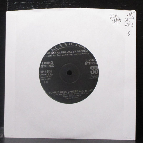 The New Glenn Miller Orchestra - I Could Have Danced All Night 7" VG+ Vinyl 33 - Shuga Records