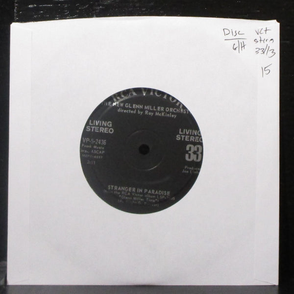 The New Glenn Miller Orchestra - Stranger In Paradise 7" VG+ Vinyl 33 RCA - Shuga Records