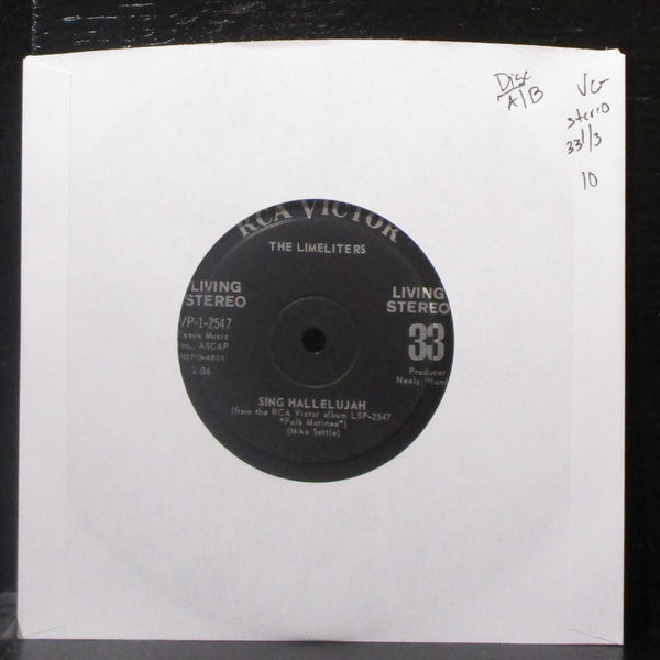 The Limeliters - Sing Hallelujah / Sweet Water Rolling 7" VG Vinyl 33 RCA Victor - Shuga Records